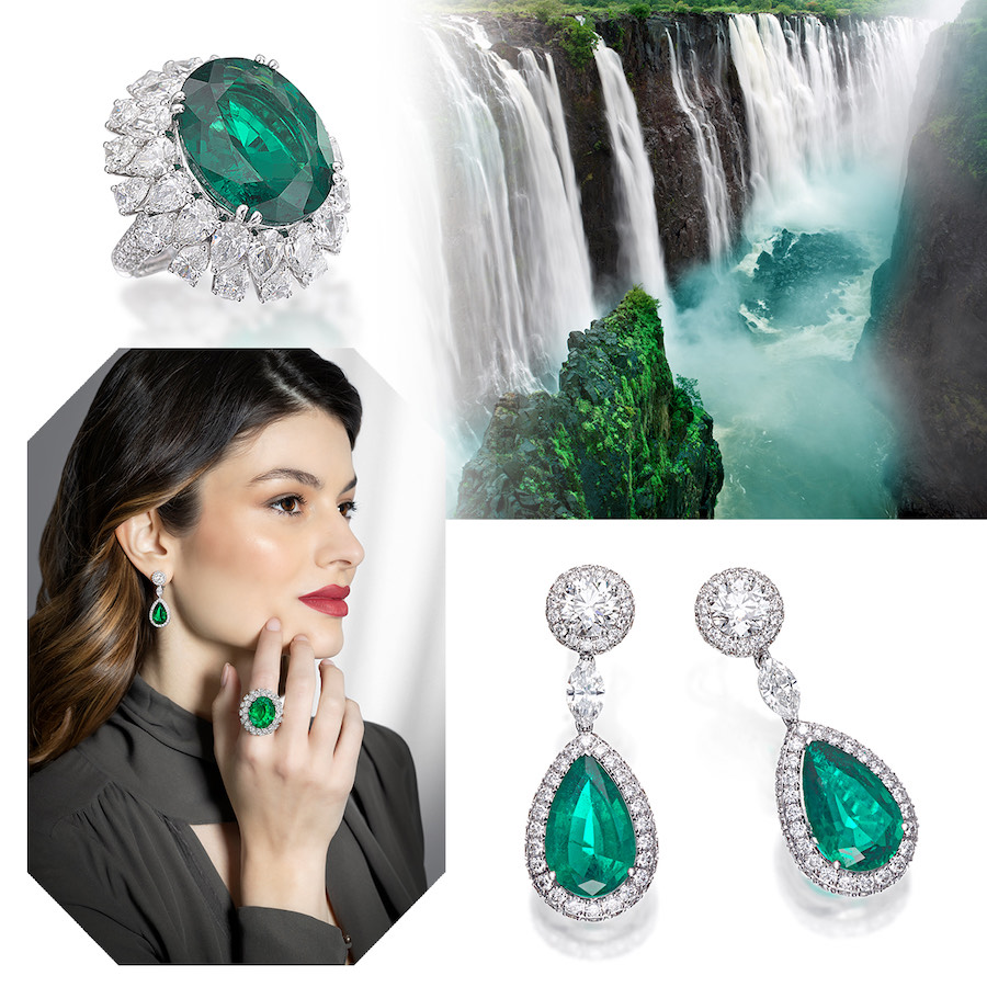 Model Wearing PICCHIOTTI Emerald Masterpieces