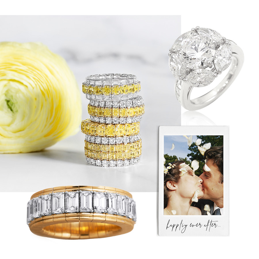 PICCHIOTTI Xpandable Fancy Color Diamond Rings, PICCHIOTTI Masterpieces Floral Diamond Engagement Ring, PICCHIOTTI Xpandable Unisex Band